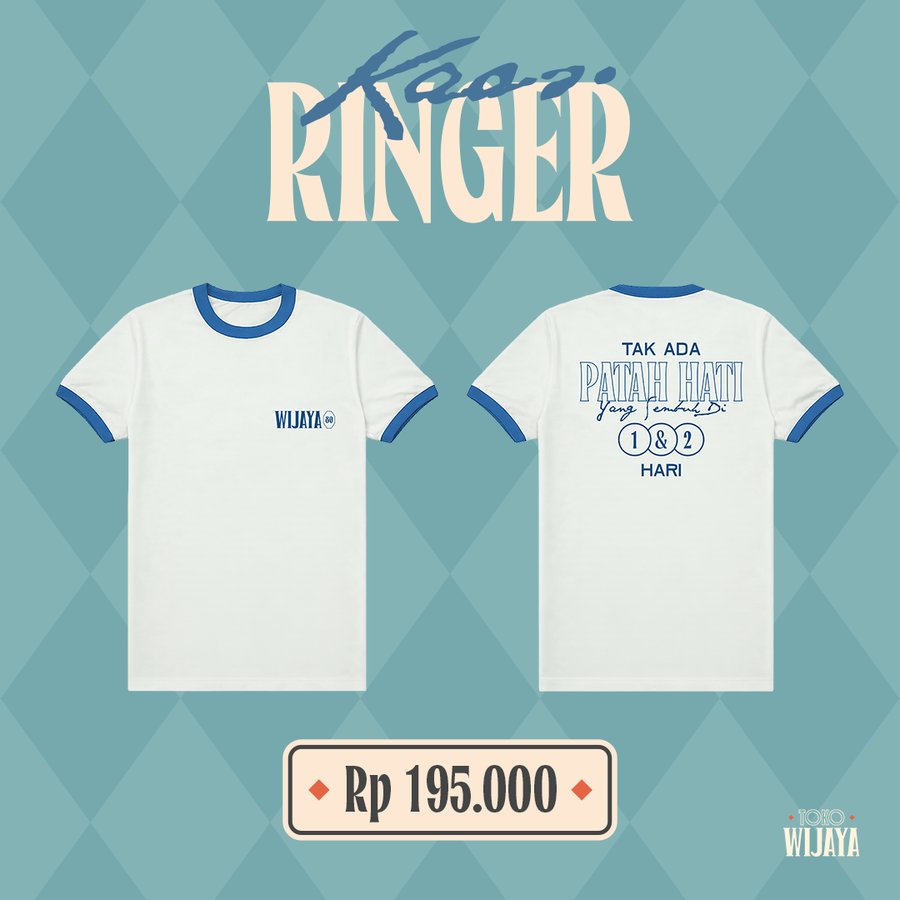 Kaos Ringer Biru Wijaya 80